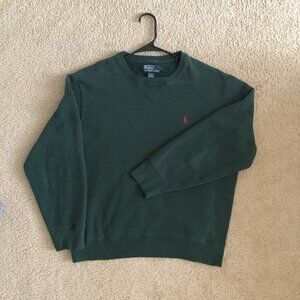 (Polo Ralph Lauren) Vintage Crew Neck Sweater, College Green Size L